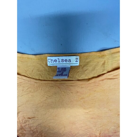 chelsea z mid sleeve tee shirt tie die orange red viscose made India medium READ - Picture 6 of 7